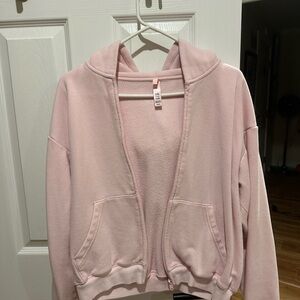 skims Soft Pink Hooded Jacket